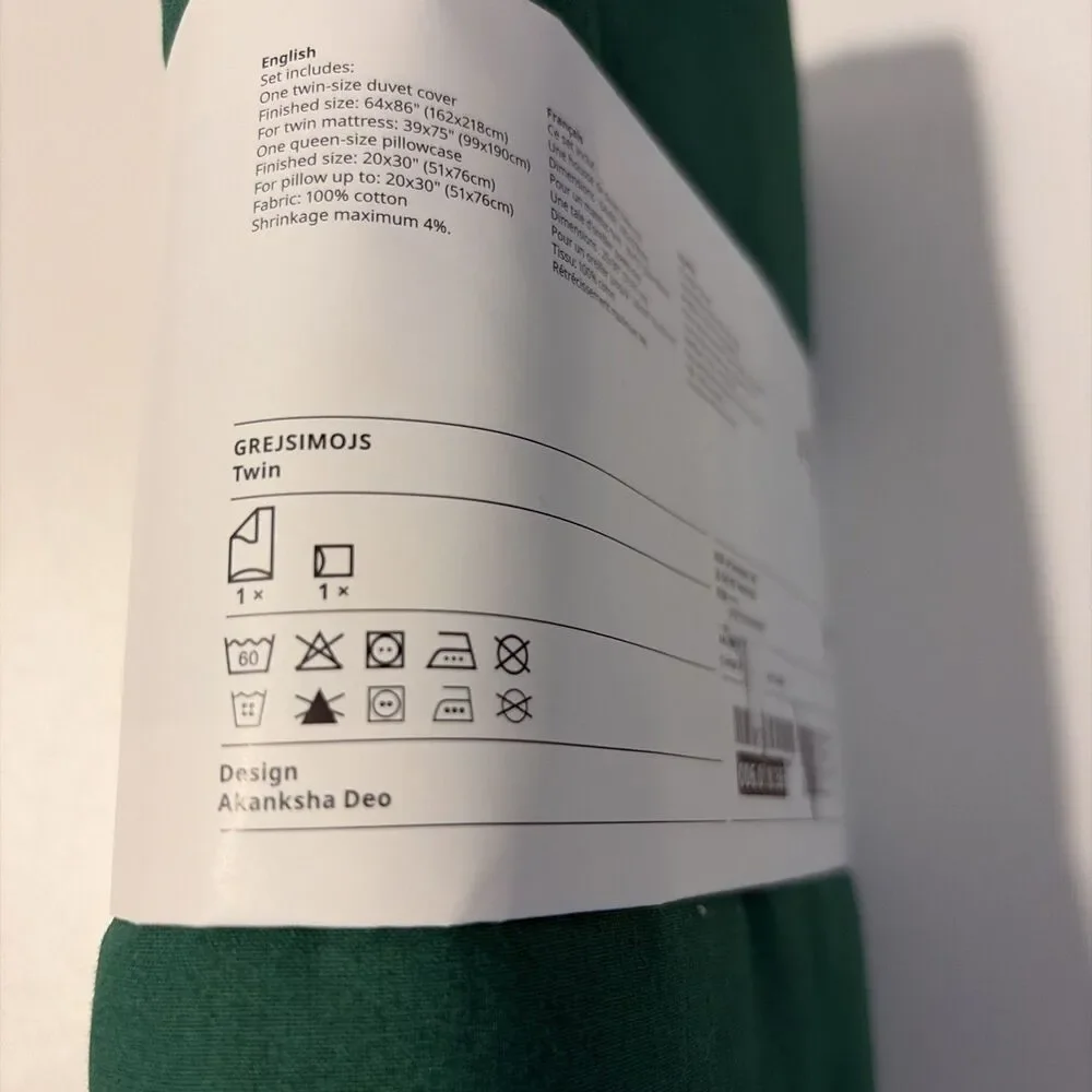 IKEA Grejsimojs Twin Size Duvet Cover And Queen Size Pillowcase